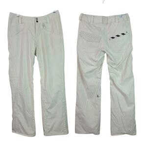 Volcom Cream White Snowboard Ski Snow Pants Adjustable Waist XS 29